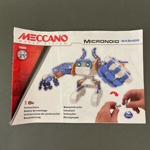 Meccano Tech 16404 Maker System Robot Replacement Instruction Manual‎